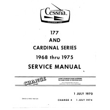 Cessna 177 and Cardinal Series Shop Service Repair Manual 1968 thru 1975